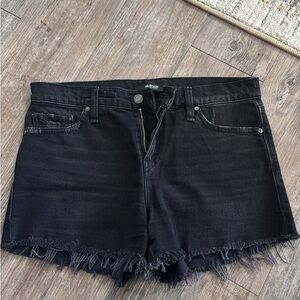 Hudson Jeans Gemma Black Denim Shorts